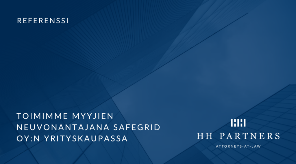 Toimimme myyjien neuvonantajana Safegrid Oy:n yrityskaupassa
